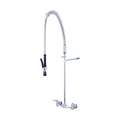 Central Brass Two Handle Wallmount Pre-Rinse Faucet, NPT, Wallmount, Polished Chrome, Weight: 11.4 80047-ULE60
